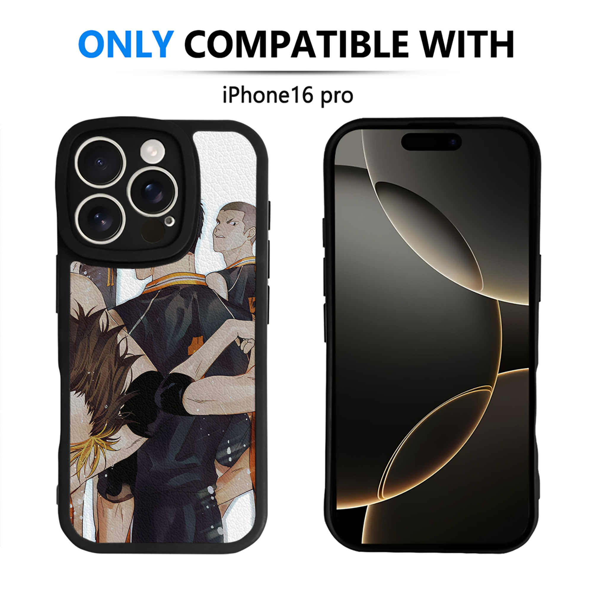 （画像用） ハイキュー!! Haikyu!! 【iPhone 16シリーズ対応】シリコンスマホケース（レザー調） 材質：シリコン